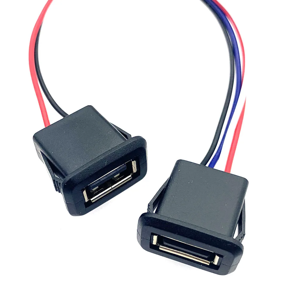 2Pin 4Pin USB 2.0 Женский Разъем питания 2.0 Разъем для зарядки Интерфейс передачи данных с кабелем USB Зарядное устройство Разъем байонетного типа