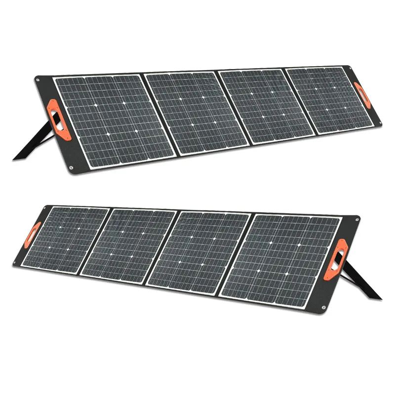 Моноэлементы Портативная солнечная панель 200 Вт Складная солнечная панель с USB-выходом для зарядки аккумулятора 12 В на открытом воздухе