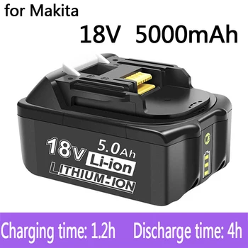 100% оригинальная замена литий-ионного аккумулятора Makita 18V 5 Ah перезаряжаемый со светодиодным индикатором уровня заряда для электроинструмента LXT BL