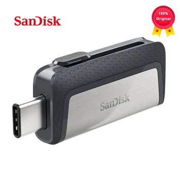 100% Оригинальный Sandisk SDDDC2 Extreme Type-C 256 ГБ 128 ГБ 64 ГБ 32 ГБ Двойной OTG USB флэш-накопитель Pen Drive USB Stick Micro Type C