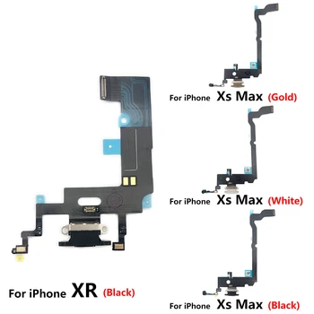 100% Оригинальный USB-порт, разъем для зарядного устройства, док-станция для микрофона, гибкий кабель для iPhone XR XS Max в сборе