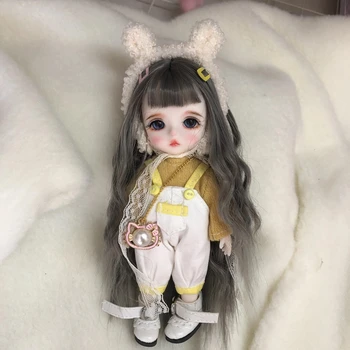 16 см Модный Мини-Парик BJD Кукла Подвижный Сустав Куклы для Девочек 3D Большие Глаза Красивая Милая Игрушка 