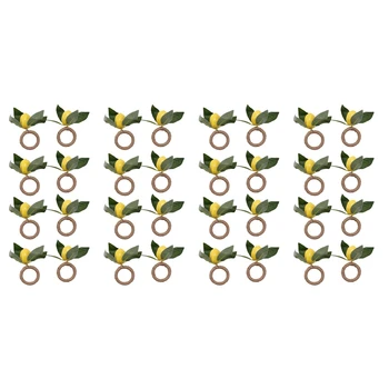 32 Шт. Имитация Лимонного растения, кольцо для салфеток, Пряжка для еды, Модель отеля, кольцо для салфеток в номере
