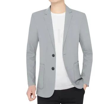 6250-R-Весенний клетчатый костюм высокого качества, мужской деловой повседневный костюм, трендовый костюм для похудения на заказ