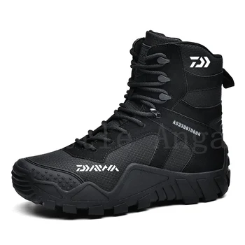 DAIWA Мужские уличные кроссовки для Рыбалки, походные ботинки, резиновые зимние износостойкие нескользящие альпинистские тактические военные ботинки