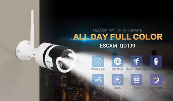 ESCAM QD109 YCC365 720P Полноцветная IP-камера Ночного Видения с функцией Обнаружения Движения, Домашняя Охранная Сигнализация, Радионяня