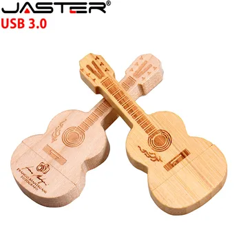 JASTER (1 шт. бесплатный логотип) деревянная гитара скрипка музыкальный usb флэш-накопитель hearts pendrive 4 ГБ 16 ГБ 32 ГБ 64 ГБ 128 ГБ ЛОГОТИП клиента