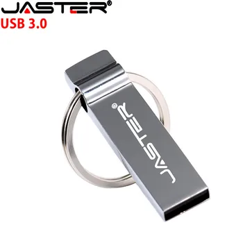 JASTER Pen Drive 04 ГБ USB Флэш-накопитель 3,0 Брелок для ключей 64 ГБ 32 ГБ Металлическая Ручка Из Нержавеющей Стали Memory Stick 8 ГБ U-диск 16 ГБ Бесплатный ЛОГОТИП
