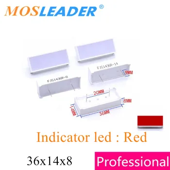 Mosleader 100шт Красный 1436 3614 2P индикатор светодиодный дисплей с плоской трубкой 1436R 36*14*8 Для игрового плеера, рекреационной машины, светодиодный дисплей
