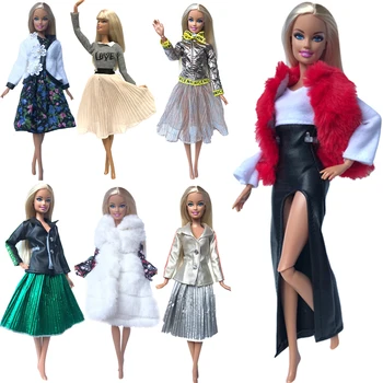 NK 1 Комплект, Благородное платье принцессы, пальто ручной работы, Джинсы, Брюки, Модный наряд, Одежда для Барби, Аксессуары, Кукла, подарок для девочки, игрушка J