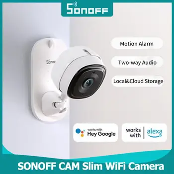 SONOFF CAM Тонкая WiFi Камера 1080P HD Камера Безопасности С Двусторонним аудио IP-камера с отслеживанием движения Камера наблюдения Через eWeLink