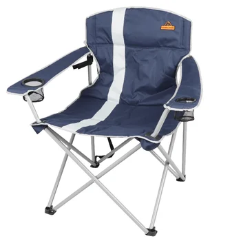 Большой и высокий стул Ozark Trail с подстаканниками, синий для пляжа на открытом воздухе, стул для кемпинга