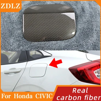 Декоративная крышка автомобильного топливного бака из сухого углеродного волокна Honda 2016 2017 2019 2020 Гражданская крышка топливного бака из углеродного волокна