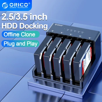 Док-станция для жесткого диска ORICO с 2/5 отсеками SATA к USB 3,0, док-станция для жесткого диска 2,5/3,5 дюймовHDD/SSDStation с функцией автономного клонирования