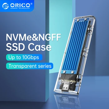 Корпус твердотельного накопителя ORICO M2 NVMe NGFF с двойным протоколом USB3.1 GEN2 10 Гбит/с для NVME PCIE M Key NGFF SATA B & M Key SSD Диск