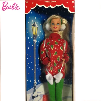 Оригинальная Барби, Веселая Колядка 1995, Специальное издание, Веселый Рождественский Зимний костюм, Куклы-блондинки, игрушки для девочек, Фестивальная коллекция