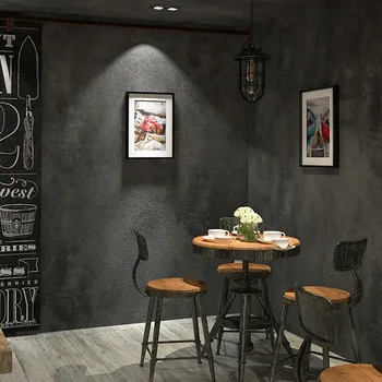 ПВХ Обои Современный Винтажный серый Цементный Фон Рулоны обоев Для Стен 3 D Ресторан Кафе Гостиная Кабинет Домашний Декор