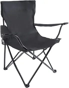 Портативный Складной стул для кемпинга черного цвета, большой