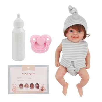 Реалистичные куклы для новорожденных, силиконовые, для всего тела, милые, маленькие, мини