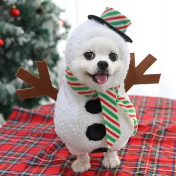 Рождественская одежда для домашних животных, Забавные костюмы Снеговика, Наряд для Косплея, Зоотовары для собак среднего размера, Кошек