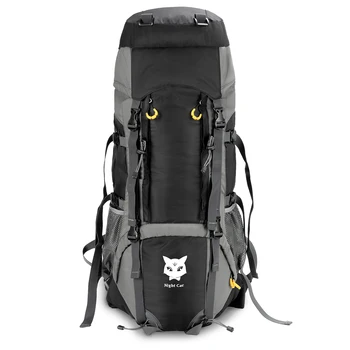 Рюкзаки для кемпинга Night Cat 90Л с внутренней рамой, Походный рюкзак для мужчин и женщин, Водонепроницаемый легкий Дышащий Открытый