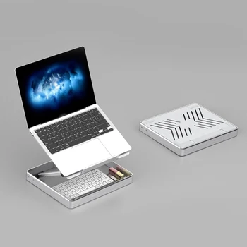 Складная подставка для ноутбука, алюминиевый охлаждающий держатель для ноутбука с регулируемой высотой, складной кронштейн для всех планшетных ПК 10-17,3 дюймов