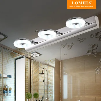 Современные светодиодные зеркальные светильники из нержавеющей стали 2/3 светильника для ванной комнаты, украшение зеркального шкафа, настенный светильник, ночник, светодиодная лампа