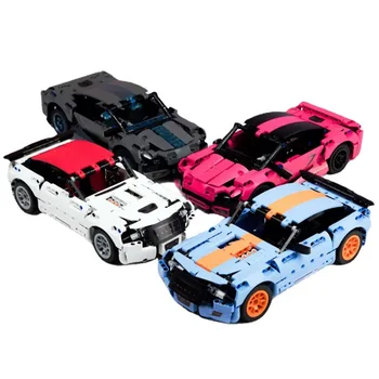 Строительный блок ONEBOT, игрушечный статический Суперкар, передний среднеприводный V-образный восьмицилиндровый двигатель, детские подарки на День рождения