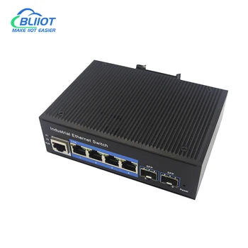 Управляемые коммутаторы BLiiot Ethernet-коммутатор Гигабитный 2 Оптический 4 Электрический poe-коммутатор ethernet-коммутатор гигабитный