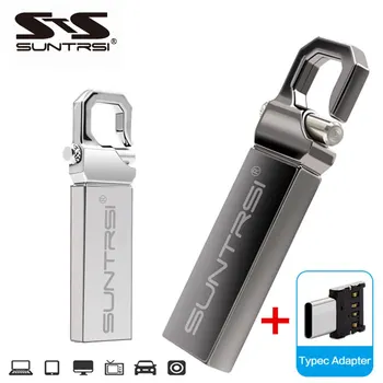 Флеш-накопитель Suntrsi 64gb USB 2.0 Flash Drive 32gb pendrive128gb флешка водонепроницаемый usb флэш-накопители металлическая карта памяти в подарок