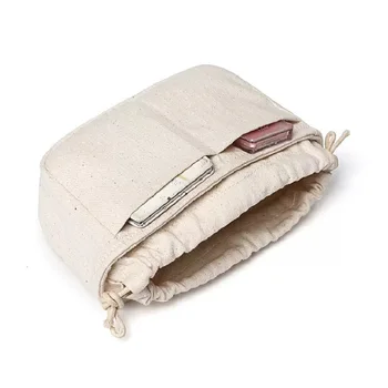 Холщовая сумка-вкладыш Подходит для дизайнерской Брендовой сумки Внутренний Органайзер для макияжа Косметические сумки Большой Емкости Tote Base Shaper Liner Bag