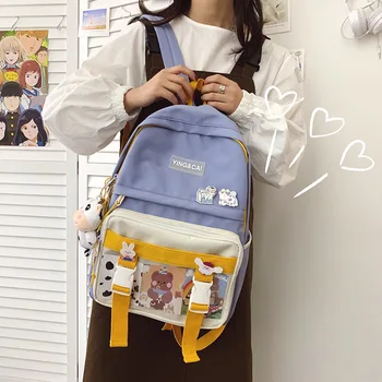 Школьный ранец корейской версии 2022, новый летний контрастный цвет, милый рюкзак Mori для младших школьников, легкий рюкзак.